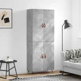 Concrete gray plywood tall sideboard 69.5x34x180 cm by vidaXL, Sideboards - Ref: Foro24-3195655, Price: 151,37 €, Discount: %