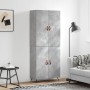 Concrete gray plywood tall sideboard 69.5x34x180 cm by vidaXL, Sideboards - Ref: Foro24-3195655, Price: 146,91 €, Discount: %