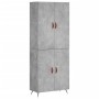 Aparador alto madera contrachapada gris hormigón 69,5x34x180 cm de vidaXL, Aparadores - Ref: Foro24-3195655, Precio: 151,18 €...