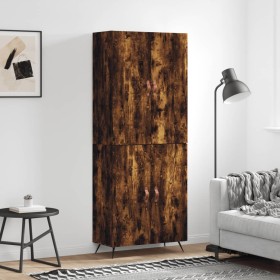 Aparador alto madera contrachapada roble ahumado 69,5x34x180 cm de vidaXL, Aparadores - Ref: Foro24-3195656, Precio: 143,99 €...