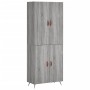 High sideboard sonoma gray plywood 69.5x34x180 cm by vidaXL, Sideboards - Ref: Foro24-3195657, Price: 148,99 €, Discount: %