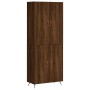 Aparador alto madera contrachapada marrón roble 69,5x34x180 cm de vidaXL, Aparadores - Ref: Foro24-3195658, Precio: 150,91 €,...