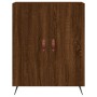 Aparador alto madera contrachapada marrón roble 69,5x34x180 cm de vidaXL, Aparadores - Ref: Foro24-3195658, Precio: 150,91 €,...