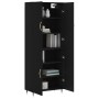 Tall black plywood sideboard 69.5x34x180 cm by vidaXL, Sideboards - Ref: Foro24-3195660, Price: 139,94 €, Discount: %