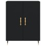 Tall black plywood sideboard 69.5x34x180 cm by vidaXL, Sideboards - Ref: Foro24-3195660, Price: 139,94 €, Discount: %