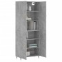 Aparador alto madera contrachapada gris hormigón 69,5x34x180 cm de vidaXL, Aparadores - Ref: Foro24-3195663, Precio: 136,23 €...