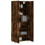 Tall smoked oak plywood sideboard 69.5x34x180 cm by vidaXL, Sideboards - Ref: Foro24-3195664, Price: 144,99 €, Discount: %