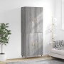 Tall gray Sonoma plywood sideboard 69.5x34x180 cm by vidaXL, Sideboards - Ref: Foro24-3195665, Price: 144,75 €, Discount: %