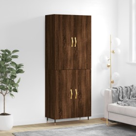 Tall oak brown plywood sideboard 69.5x34x180 cm by vidaXL, Sideboards - Ref: Foro24-3195666, Price: 139,99 €, Discount: %