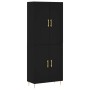 Tall black plywood sideboard 69.5x34x180 cm by vidaXL, Sideboards - Ref: Foro24-3195668, Price: 173,73 €, Discount: %