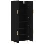 Aparador alto madera contrachapada negro 69,5x34x180 cm de vidaXL, Aparadores - Ref: Foro24-3195668, Precio: 173,99 €, Descue...