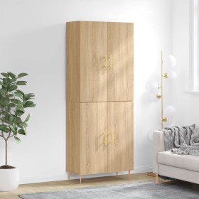 High oak-colored plywood sideboard 69.5x34x180 cm by vidaXL, Sideboards - Ref: Foro24-3195670, Price: 143,99 €, Discount: %