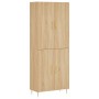 Aparador alto madera contrachapada color roble 69,5x34x180 cm de vidaXL, Aparadores - Ref: Foro24-3195670, Precio: 143,99 €, ...