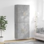 Aparador alto madera contrachapada gris hormigón 69,5x34x180 cm de vidaXL, Aparadores - Ref: Foro24-3195671, Precio: 156,76 €...