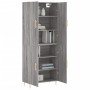 Aparador alto madera contrachapada gris sonoma 69,5x34x180 cm de vidaXL, Aparadores - Ref: Foro24-3195673, Precio: 158,59 €, ...