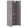 Aparador alto madera contrachapada gris sonoma 69,5x34x180 cm de vidaXL, Aparadores - Ref: Foro24-3195673, Precio: 158,59 €, ...