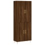 Aparador alto madera contrachapada marrón roble 69,5x34x180 cm de vidaXL, Aparadores - Ref: Foro24-3195674, Precio: 166,29 €,...