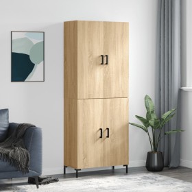 Aparador alto madera contrachapada color roble 69,5x34x180 cm de vidaXL, Aparadores - Ref: Foro24-3195678, Precio: 149,99 €, ...