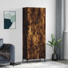 Tall smoked oak plywood sideboard 69.5x34x180 cm by vidaXL, Sideboards - Ref: Foro24-3195680, Price: 149,69 €, Discount: %