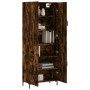 Aparador alto madera contrachapada roble ahumado 69,5x34x180 cm de vidaXL, Aparadores - Ref: Foro24-3195680, Precio: 148,99 €...