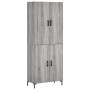 High sideboard sonoma gray plywood 69.5x34x180 cm by vidaXL, Sideboards - Ref: Foro24-3195681, Price: 157,06 €, Discount: %