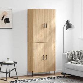 Aparador alto madera contrachapada color roble 69,5x34x180 cm de vidaXL, Aparadores - Ref: Foro24-3195686, Precio: 144,99 €, ...