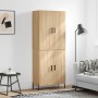 Aparador alto madera contrachapada color roble 69,5x34x180 cm de vidaXL, Aparadores - Ref: Foro24-3195686, Precio: 144,74 €, ...