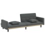 Sofá cama con cojines tela gris oscuro de vidaXL, Sofás - Ref: Foro24-351876, Precio: 254,73 €, Descuento: %