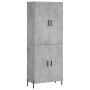 Aparador alto madera contrachapada gris hormigón 69,5x34x180 cm de vidaXL, Aparadores - Ref: Foro24-3195687, Precio: 145,44 €...