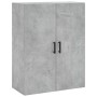 Aparador alto madera contrachapada gris hormigón 69,5x34x180 cm de vidaXL, Aparadores - Ref: Foro24-3195687, Precio: 145,44 €...