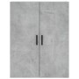 Aparador alto madera contrachapada gris hormigón 69,5x34x180 cm de vidaXL, Aparadores - Ref: Foro24-3195687, Precio: 145,44 €...