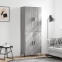 Aparador alto madera contrachapada gris sonoma 69,5x34x180 cm de vidaXL, Aparadores - Ref: Foro24-3195689, Precio: 149,85 €, ...