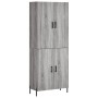 Aparador alto madera contrachapada gris sonoma 69,5x34x180 cm de vidaXL, Aparadores - Ref: Foro24-3195689, Precio: 149,85 €, ...