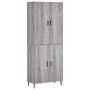 Aparador alto madera contrachapada gris sonoma 69,5x34x180 cm de vidaXL, Aparadores - Ref: Foro24-3195697, Precio: 151,26 €, ...