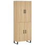 High oak-colored plywood sideboard 69.5x34x180 cm by vidaXL, Sideboards - Ref: Foro24-3195702, Price: 168,78 €, Discount: %