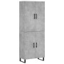 Aparador alto madera contrachapada gris hormigón 69,5x34x180 cm de vidaXL, Aparadores - Ref: Foro24-3195703, Precio: 169,75 €...