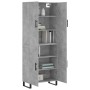 Tall plywood gray concrete sideboard 69.5x34x180 cm by vidaXL, Sideboards - Ref: Foro24-3195703, Price: 169,75 €, Discount: %