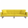 Sofá cama con cojines tela amarillo claro de vidaXL, Sofás - Ref: Foro24-351879, Precio: 240,08 €, Descuento: %