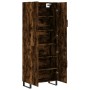 Aparador alto madera contrachapada roble ahumado 69,5x34x180 cm de vidaXL, Aparadores - Ref: Foro24-3195704, Precio: 168,30 €...