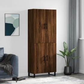 Tall oak brown plywood sideboard 69.5x34x180 cm by vidaXL, Sideboards - Ref: Foro24-3195706, Price: 174,52 €, Discount: %