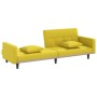 Sofá cama con cojines tela amarillo claro de vidaXL, Sofás - Ref: Foro24-351879, Precio: 240,08 €, Descuento: %