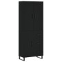 Aparador alto madera contrachapada negro 69,5x34x180 cm de vidaXL, Aparadores - Ref: Foro24-3195924, Precio: 180,99 €, Descue...