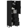 Tall black plywood sideboard 69.5x34x180 cm by vidaXL, Sideboards - Ref: Foro24-3195924, Price: 180,90 €, Discount: %