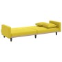 Sofá cama con cojines tela amarillo claro de vidaXL, Sofás - Ref: Foro24-351879, Precio: 240,08 €, Descuento: %