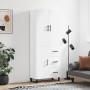 Tall white glossy plywood sideboard 69.5x34x180 cm by vidaXL, Sideboards - Ref: Foro24-3195925, Price: 189,46 €, Discount: %