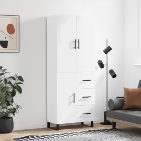 Tall white glossy plywood sideboard 69.5x34x180 cm by vidaXL, Sideboards - Ref: Foro24-3195925, Price: 183,99 €, Discount: %