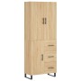 Aparador alto madera contrachapada color roble 69,5x34x180 cm de vidaXL, Aparadores - Ref: Foro24-3195926, Precio: 178,99 €, ...