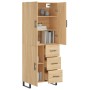 Aparador alto madera contrachapada color roble 69,5x34x180 cm de vidaXL, Aparadores - Ref: Foro24-3195926, Precio: 178,99 €, ...