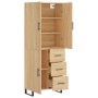 Aparador alto madera contrachapada color roble 69,5x34x180 cm de vidaXL, Aparadores - Ref: Foro24-3195926, Precio: 178,99 €, ...