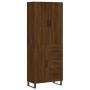 Aparador alto madera contrachapada marrón roble 69,5x34x180 cm de vidaXL, Aparadores - Ref: Foro24-3195930, Precio: 179,36 €,...